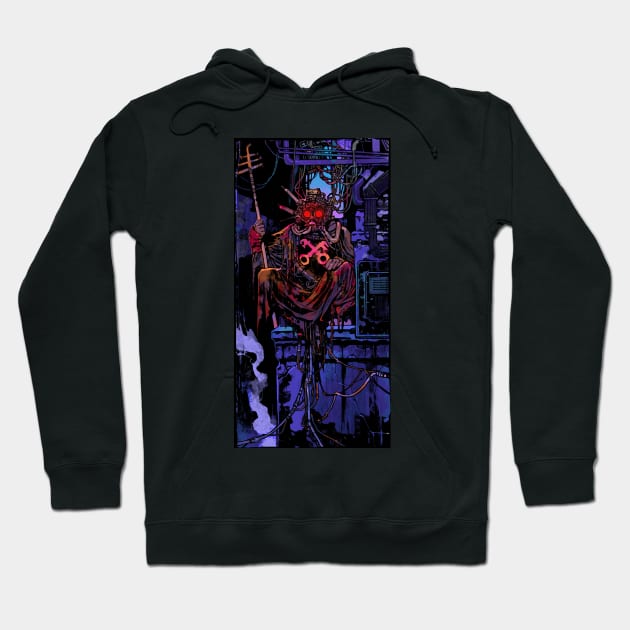 The Heirophant (Cyberpunk Tarot) Hoodie by Joshessel